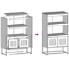 Highboard Musta 68x39x123 cm Teräs