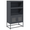 Highboard Antrasiitti 68x39x123 cm terästä