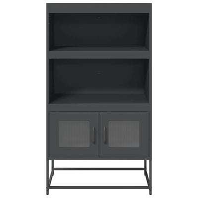Highboard Antrasiitti 68x39x123 cm terästä