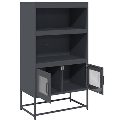 Highboard Antrasiitti 68x39x123 cm terästä