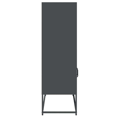 Highboard Antrasiitti 68x39x123 cm terästä
