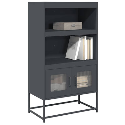 Highboard Antrasiitti 68x39x123 cm terästä