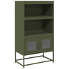Highboard Oliivinvihreä 68x39x123 cm Teräs