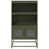 Highboard Oliivinvihreä 68x39x123 cm Teräs