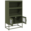 Highboard Oliivinvihreä 68x39x123 cm Teräs