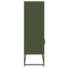 Highboard Oliivinvihreä 68x39x123 cm Teräs