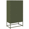 Highboard Oliivinvihreä 68x39x123 cm Teräs