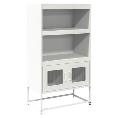 Highboard Valkoinen 68x39x123 cm Teräs