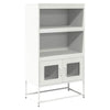Valkoinen highboard Andonia 68x39x123cm (teräs)