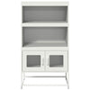 Valkoinen highboard Andonia 68x39x123cm (teräs)