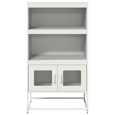 Highboard Valkoinen 68x39x123 cm Teräs