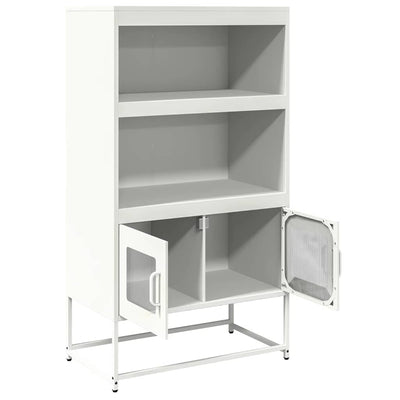 Highboard Valkoinen 68x39x123 cm Teräs