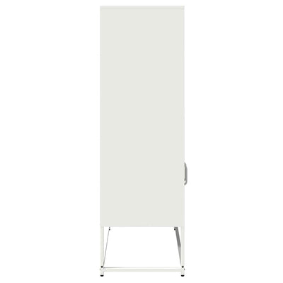 Highboard Valkoinen 68x39x123 cm Teräs