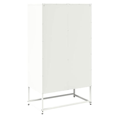 Highboard Valkoinen 68x39x123 cm Teräs