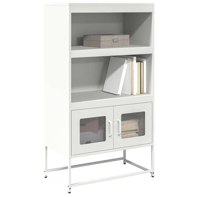 Highboard Valkoinen 68x39x123 cm Teräs