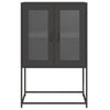 Musta highboard Neagin 68x39x107cm (teräs)