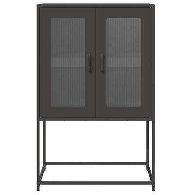 Highboard Musta 68x39x107 cm Teräs