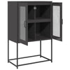 Highboard Musta 68x39x107 cm Teräs