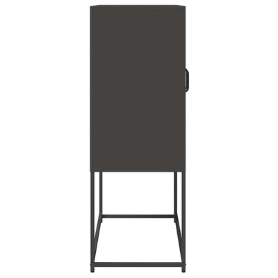 Highboard Musta 68x39x107 cm Teräs