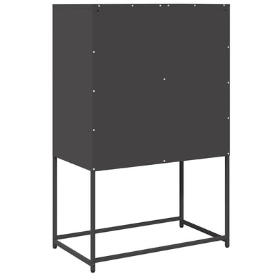 Highboard Musta 68x39x107 cm Teräs