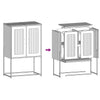 Highboard Musta 68x39x107 cm Teräs