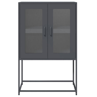 Highboard Antrasiitti 68x39x107 cm terästä