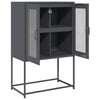 Highboard Antrasiitti 68x39x107 cm terästä