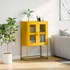 Highboard Sinapinkeltainen 68x39x107 cm Teräs