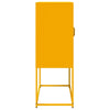 Highboard Sinapinkeltainen 68x39x107 cm Teräs