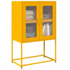 Highboard Sinapinkeltainen 68x39x107 cm Teräs