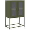 Highboard Oliivinvihreä 68x39x107 cm Teräs