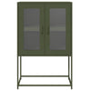 Highboard Oliivinvihreä 68x39x107 cm Teräs