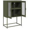 Highboard Oliivinvihreä 68x39x107 cm Teräs