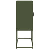 Highboard Oliivinvihreä 68x39x107 cm Teräs