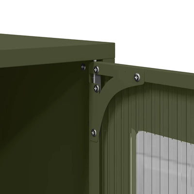 Highboard Oliivinvihreä 68x39x107 cm Teräs