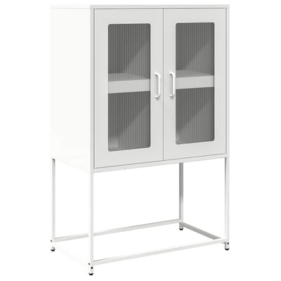 Highboard Valkoinen 68x39x107 cm Teräs