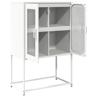 Highboard Valkoinen 68x39x107 cm Teräs
