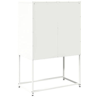 Highboard Valkoinen 68x39x107 cm Teräs