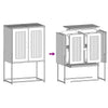 Highboard Valkoinen 68x39x107 cm Teräs