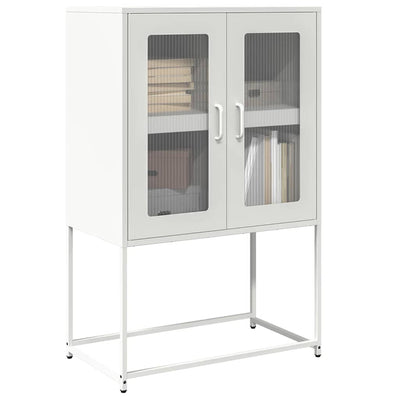 Highboard Valkoinen 68x39x107 cm Teräs