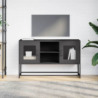 TV-taso musta 100,5x39x60,5 cm teräs