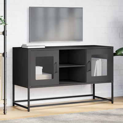 TV-taso musta 100,5x39x60,5 cm teräs
