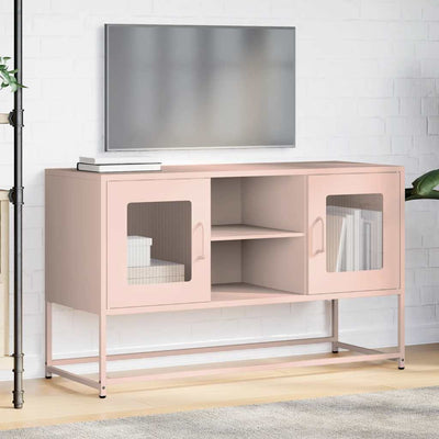 TV-taso pinkki 100,5x39x60,5 cm teräs