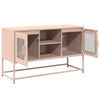 TV-taso pinkki 100,5x39x60,5 cm teräs