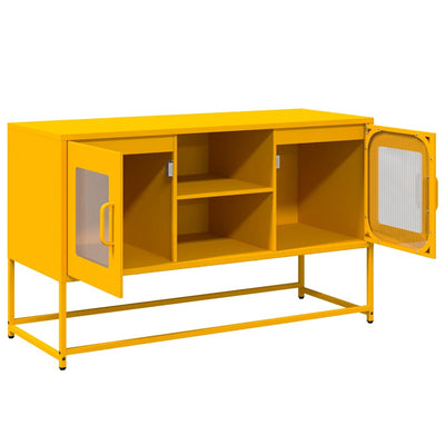 TV-taso sinapinkeltainen 100,5x39x60,5 cm teräs