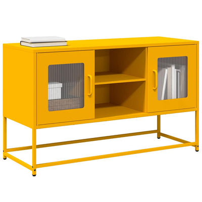 TV-taso sinapinkeltainen 100,5x39x60,5 cm teräs
