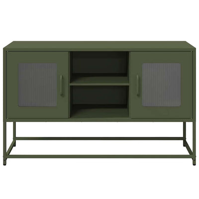 TV-taso oliivinvihreä 100,5x39x60,5 cm teräs