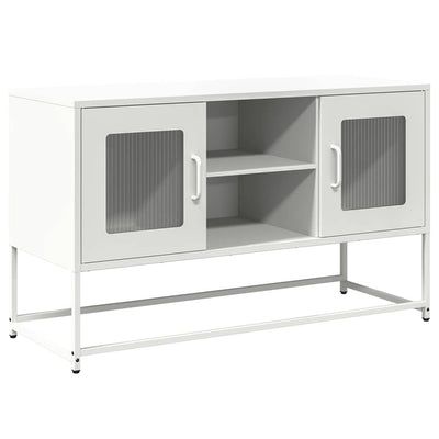 TV-taso valkoinen 100,5x39x60,5 cm teräs