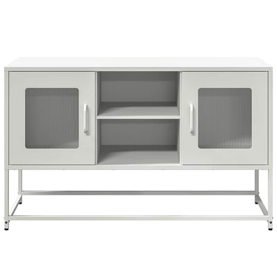 TV-taso valkoinen 100,5x39x60,5 cm teräs