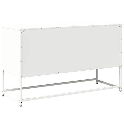 TV-taso valkoinen 100,5x39x60,5 cm teräs